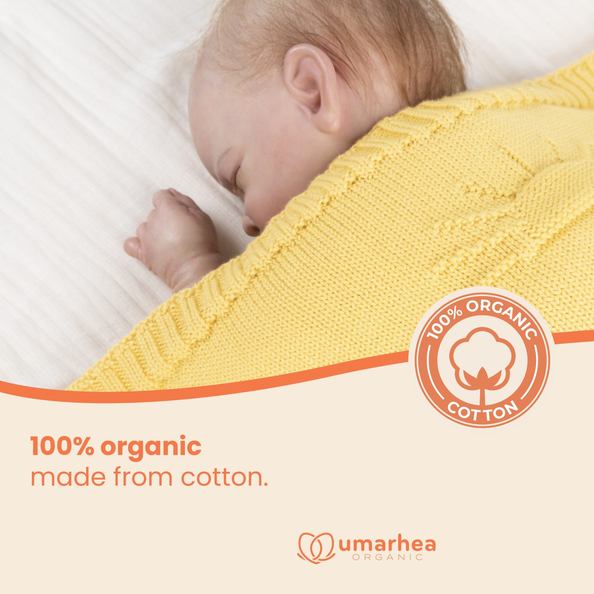 Perfect Umarhea Organic Cotton Baby Blanket Yellow Sun