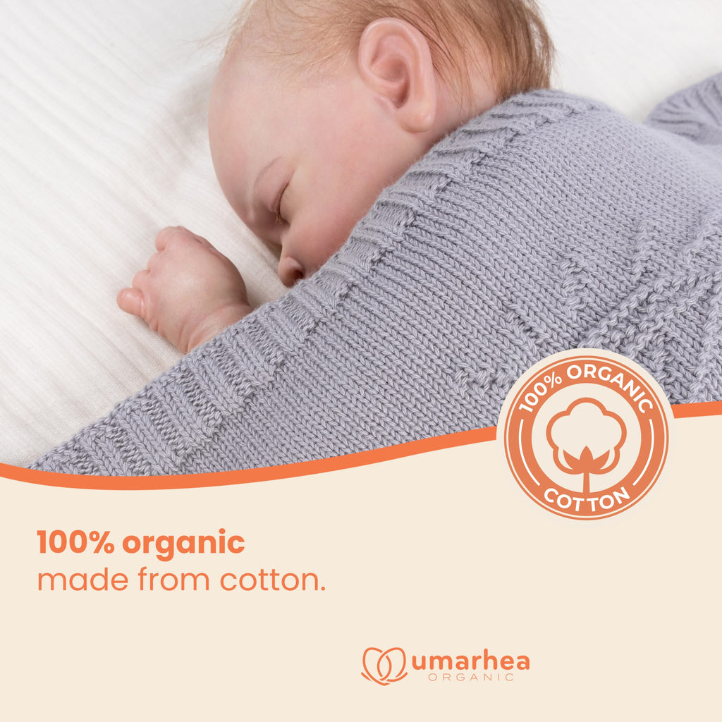 Perfect Umarhea Organic Cotton Baby Blanket Gray Diamond