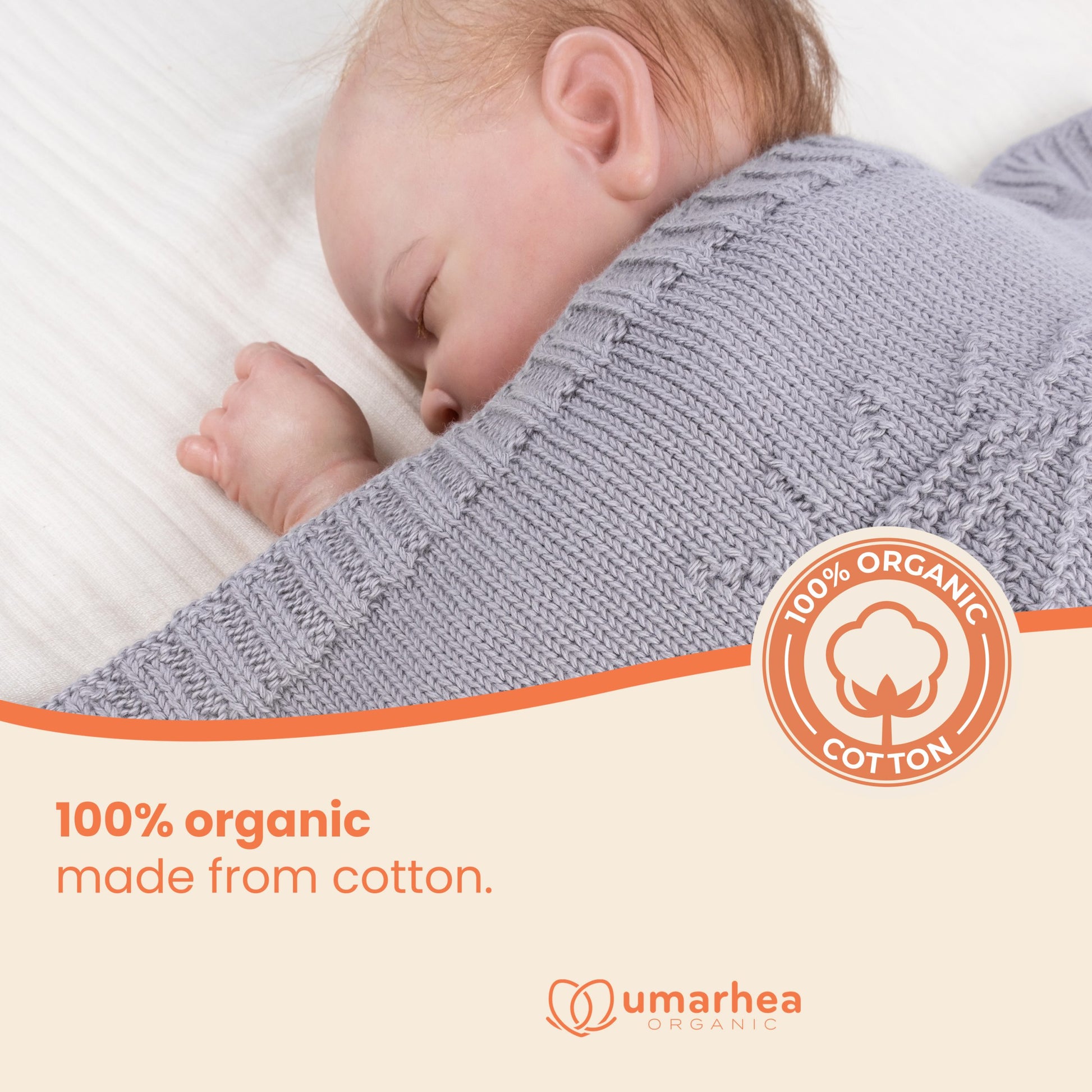 Perfect Umarhea Organic Cotton Baby Blanket Gray Diamond
