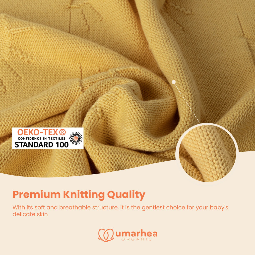 Perfect Umarhea Organic Cotton Baby Blanket Yellow Sun