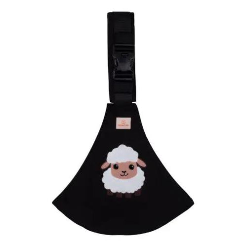 Baby Hip Carrier Black Embroidery Little Lamb