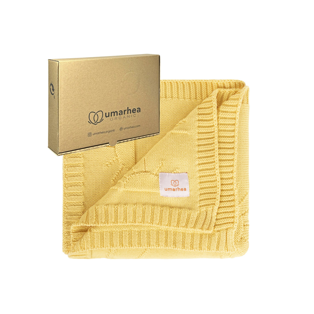 Perfect Umarhea Organic Cotton Baby Blanket Yellow Sun